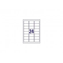 Etichette bianche per buste AVERY QuickDRY™ 63,5x33,9 mm - 24 et/foglio - stampanti inkjet - cf. 25 fogli J8159-25