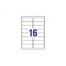 Etichette bianche per buste AVERY QuickDRY™ 99,1x33,9 mm - 16 et/foglio - stampanti inkjet - cf. 25 fogli J8162-25