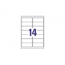 Etichette bianche per buste AVERY QuickDRY™ 99,1x38,1 mm - 14 et/foglio - stampanti inkjet - cf. 25 fogli J8163-25