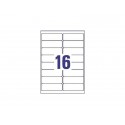 Etichette poliestere trasparenti lucide AVERY QuickPEEL™ 99,1x33,9 mm - 16 et/foglio - laser conf. 25 ff L7562-25