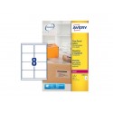 Etichette poliestere trasparenti lucide AVERY QuickPEEL™ 99,1x67,7 mm - 8 et/foglio - laser conf. 25 ff L7565-25