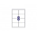 Etichette poliestere trasparenti lucide AVERY QuickPEEL™ 99,1x67,7 mm - 8 et/foglio - laser conf. 25 ff L7565-25
