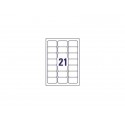 Etichette poliestere trasparenti opache AVERY QuickPEEL™ 63,5x38,1 mm - 21 et/foglio - inkjet conf. 25 ff J8560-25