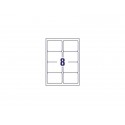 Etichette poliestere trasparenti opache AVERY QuickPEEL™ 99,1x67,7 mm - 8 et/foglio - inkjet conf. 25 ff J8565-25