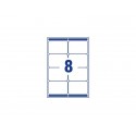 Etichette bianche per indirizzi AVERY Ultragrip™ 99,1x67,7 mm - 8 et/foglio - stampanti laser cf. 100 fogli L7165-100