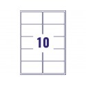 Etichette bianche per indirizzi AVERY Ultragrip™ 99,1x57 mm - 10 et/foglio - stampanti laser cf. 100 fogli L7173-100