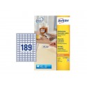 Etichette bianche rimovibili AVERY 25,4x10 mm -  189 et/foglio - stampanti laser/inkjet Conf. 25 fogli L4731REV-25