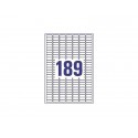 Etichette bianche rimovibili AVERY 25,4x10 mm -  189 et/foglio - stampanti laser/inkjet Conf. 25 fogli L4731REV-25