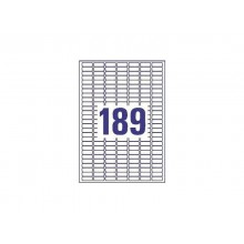Etichette bianche rimovibili AVERY 25,4x10 mm -  189 et/foglio - stampanti laser/inkjet Conf. 25 fogli L4731REV-25