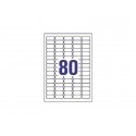 Etichette bianche rimovibili AVERY 35,6x16,9 mm - 80 et/foglio - stampanti laser/inkjet Conf. 25 fogli L4732REV-25