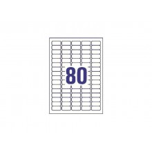 Etichette bianche rimovibili AVERY 35,6x16,9 mm - 80 et/foglio - stampanti laser/inkjet Conf. 25 fogli L4732REV-25