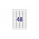 Etichette bianche rimovibili AVERY 45,7x21,2 mm - 48 et/foglio - stampanti laser/inkjet Conf. 25 fogli L4736REV-25