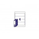 Etichette bianche per raccoglitori Avery Ultragrip™ 60x200 mm - 4 et/foglio - stampanti laser - Conf 25 fogli L7171-25