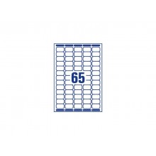 Etichette bianche per indirizzi AVERY Ultragrip™ 38,1x21,2 mm - 65 et/foglio - stampanti laser cf. 100 fogli L7651-100