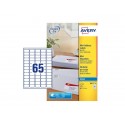 Etichette bianche per buste AVERY QuickDRY™ 38,1x21,2 mm - 65 et/foglio - stampanti inkjet - cf. 25 fogli J8651-25
