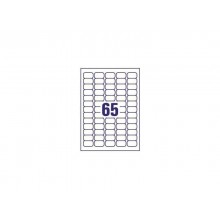Etichette bianche per buste AVERY QuickDRY™ 38,1x21,2 mm - 65 et/foglio - stampanti inkjet - cf. 25 fogli J8651-25