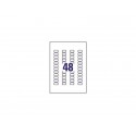 Etichette poliestere trasparenti lucide AVERY QuickPEEL™ 22x12,7 mm - 48 et/foglio - laser conf. 25 ff L7553-25