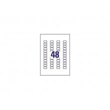 Etichette poliestere trasparenti lucide AVERY QuickPEEL™ 22x12,7 mm - 48 et/foglio - laser conf. 25 ff L7553-25