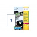 Etichette permanenti poliestere bianche Avery 210x297 mm - 1 et/foglio - stampanti laser - cf. 20 fogli L4775-20