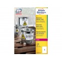 Etichette permanenti poliestere bianche Avery 210x297 mm 1 et/foglio - stampanti laser - cf. 100 ff - L4775-100