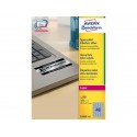 Etichette permanenti poliestere argento Avery 45,7x21,2 mm - 48 et/foglio - laser monocolore conf. 100 ff L6009-100
