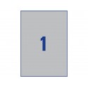 Etichette permanenti poliestere argento Avery 210x297 mm - 1 et/foglio - laser monocolore - conf. 20 ff L6013-20
