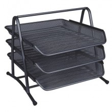 Set 3 Vaschette portadocumenti Q-Connect 27,8x27,5x35 cm nero KF00823