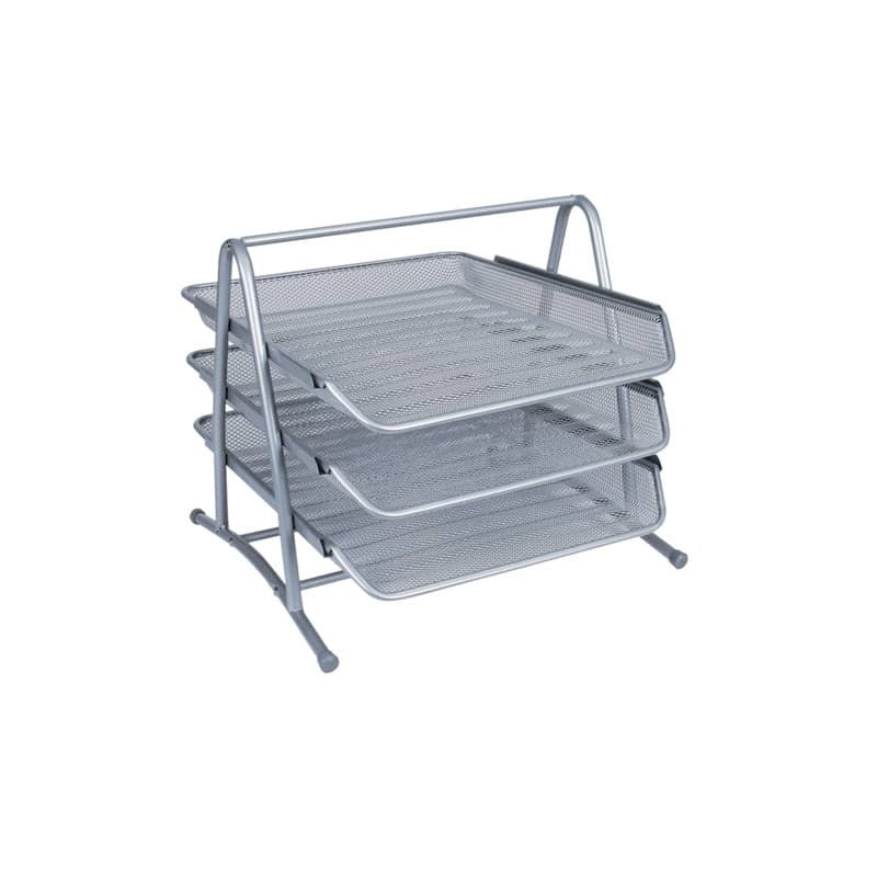 Set 3 Vaschette portadocumenti Q-Connect 27,8x27,5x35 cm silver KF00822