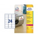 Etichette bianche superaderenti Avery poliestere 63,5x33,9 mm - 24 et/foglio - per laser - conf. 20 fogli - L6141-20