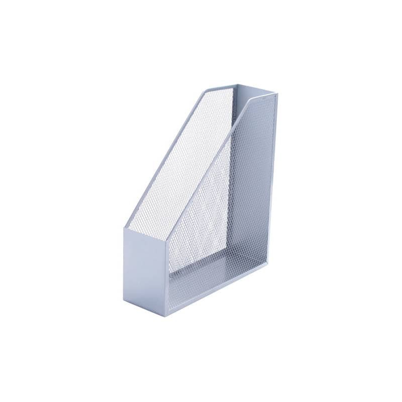 Portariviste in metallo Q-Connect 9,5x29,5x25,8 cm argento KF00845