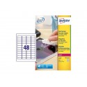 Etichette bianche antimanomissione Avery 45,7x21,2 mm - 48 et/foglio - per stampanti laser conf. 20 fogli L6113-20