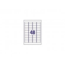 Etichette bianche antimanomissione Avery 45,7x21,2 mm - 48 et/foglio - per stampanti laser conf. 20 fogli L6113-20