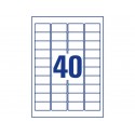 Etichette bianche antimanomissione Avery non rimovibili - 45,7x25,4 mm - 40 et/foglio per laser - cf. 20 ff L6145-20