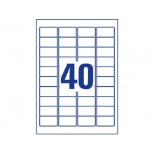 Etichette bianche antimanomissione Avery non rimovibili - 45,7x25,4 mm - 40 et/foglio per laser - cf. 20 ff L6145-20