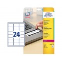 Etichette bianche antimanomissione Avery non rimovibili - 63,5x33,9 mm - 24 et/foglio per laser - cf. 20 ff L6146-20