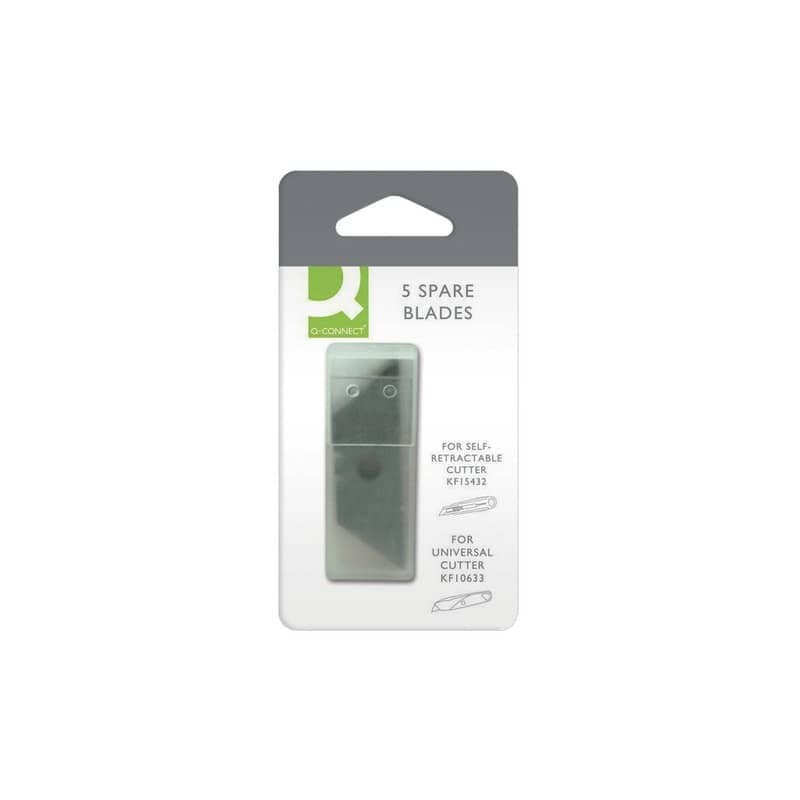 Lama di ricambio per cutter Q-Connect trapezoidale confezione da 5 pezzi - KF15433 (Conf.4)
