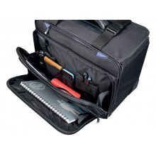 Borsa pilota con trolley Lightpak PIONEER in poliestere 47x27x38 cm nero 46108