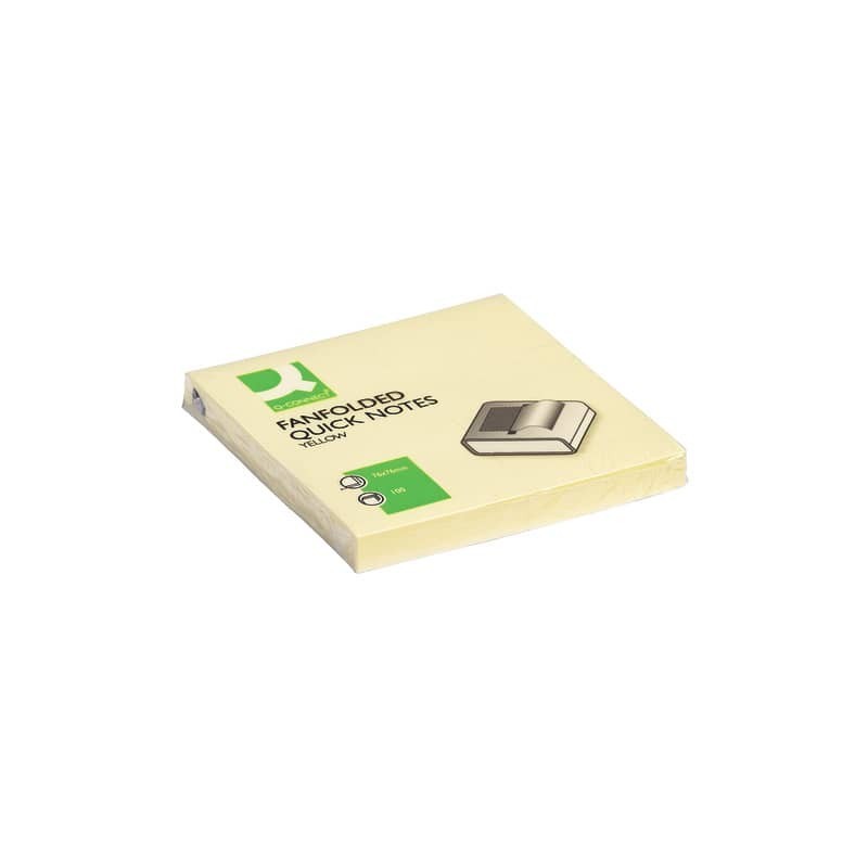 Foglietti riposizionabili a fisarmonica Q-Connect Z-Quick Notes 70 g/m² giallo 76x76 mm 12 bloc. da 100 ff - KF02161FSC