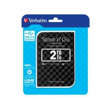 Hard Disk Esterno Verbatim Store 'n' Go USB 3.0 2 TB nero - 53195
