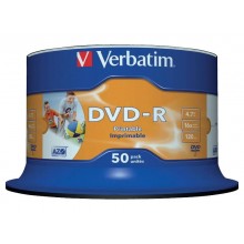 DVD-R Verbatim 16x 4.7 GB stampabile Spindle Case in confezione da 50 dvd - 43533