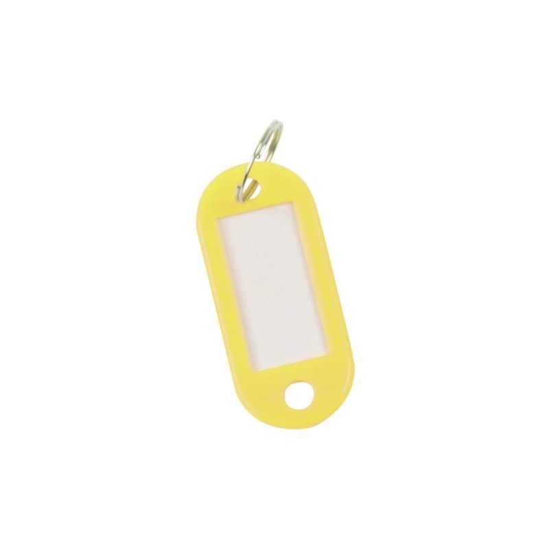 Targhetta portachiavi Q-Connect standard in plastica 5x2,2 cm giallo/arancio Confezione da 10 pezzi - KF10873
