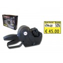 Prezzatrice"Taglio prezzo/Sconto/Prezzo scontato" Printex 2 linee 1 prezzatrice+ 10 rotoli + 1 inkrool nero- pz172619nntk