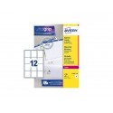Etichette bianche per indirizzi AVERY Ultragrip™ 63,5x72 mm - 12 et/foglio - stampanti laser cf. 100 fogli L7164-100