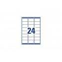 Etichette bianche per indirizzi AVERY Ultragrip™ 63,5x33,9 mm - 24 et/foglio - stampanti laser - cf. 15 fogli L7159-15 (Conf.5)