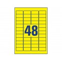 Etichette permanenti poliestere giallo Avery 45,7x21,2 mm - 48 et/foglio - per stampanti laser - cf. 20 fogli L6103-20