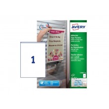 Tasche adesive Avery per fogli A4 trasparente 1 et./foglio Conf. 10 fogli - L7083-10