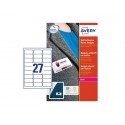 Badge adesivi in seta acetata AVERY 63,5x29,6 mm 20 fogli - L4784-20