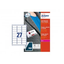 Badge adesivi in seta acetata AVERY 63,5x29,6 mm 20 fogli - L4784-20