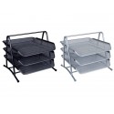 Set 3 Vaschette portadocumenti Q-Connect 27,8x27,5x35 cm nero KF00823