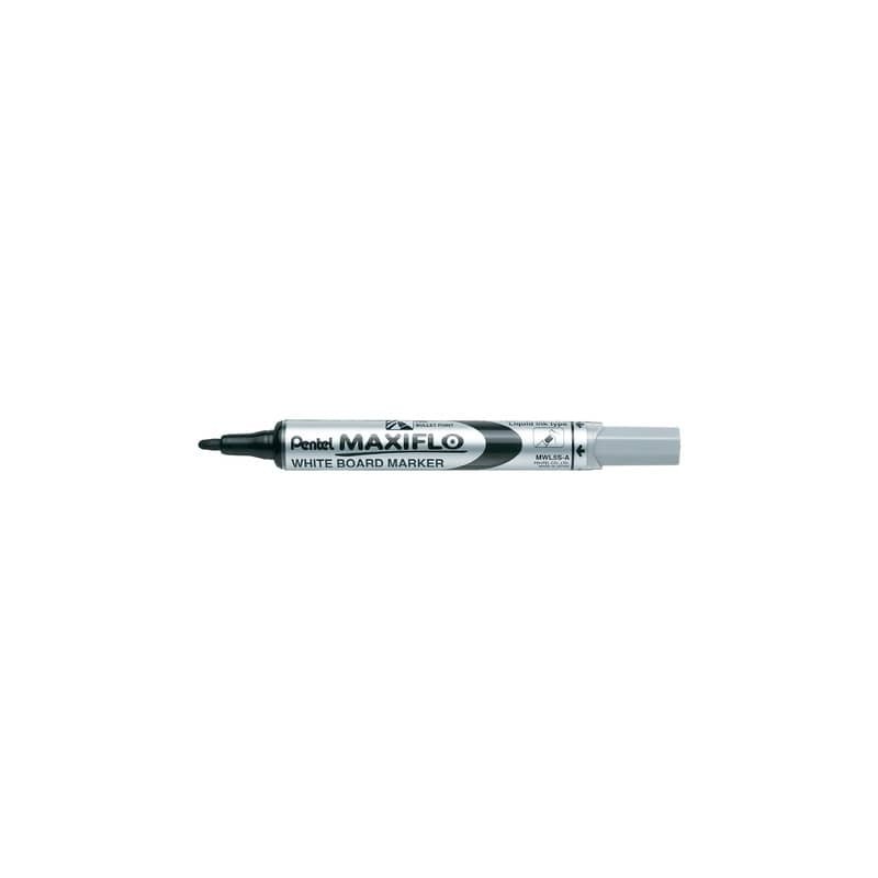 Marcatore per lavagne bianche Pentel MAXIFLO punta conica 4,0 mm nero MWL5S-A (Conf.12)